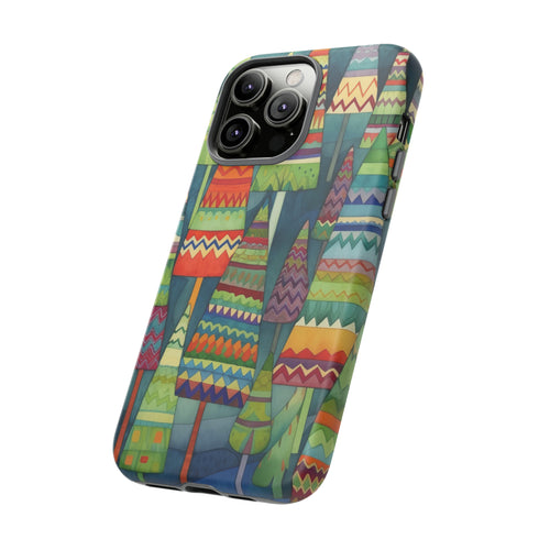 Knitted Christmas Trees - Impact Resistant Phone Case